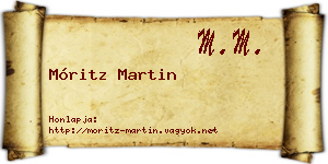 Móritz Martin névjegykártya